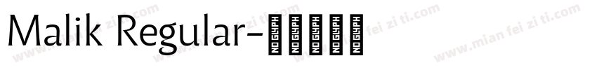 Malik Regular字体转换